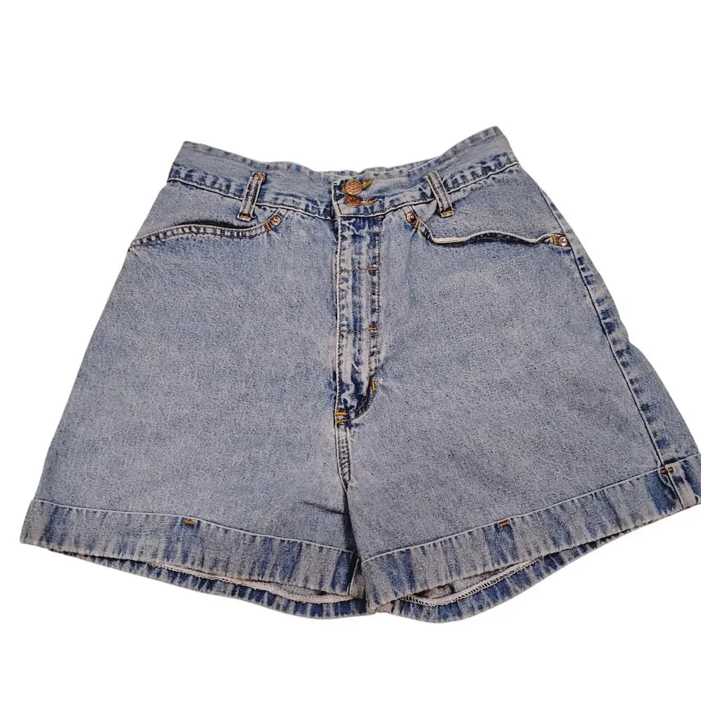 VTG Sostanza Contemporary Apparel Women’s Cuffed Jean Shorts Size 7/8 Y2K 27" - Picture 1 of 7